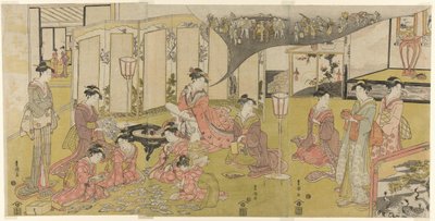 The Card Game by Utagawa Toyokuni I