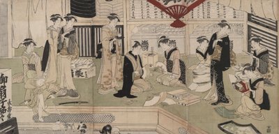 The Fan Store Eijudo by Utagawa Toyokuni I