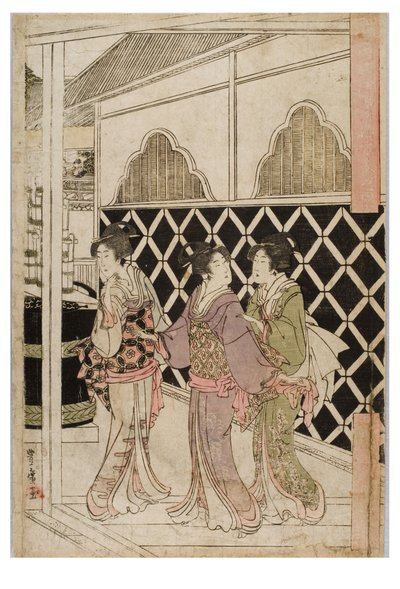 New Year Pilgrimage to Myohoji in Horinouchi, Edo, c.1804-1810 by Utagawa and Toyokuni Utagawa Toyohiro