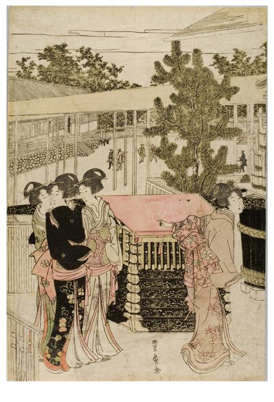 New Year Pilgrimage to Myohoji in Horinouchi, Edo by Utagawa and Toyokuni Utagawa Toyohiro