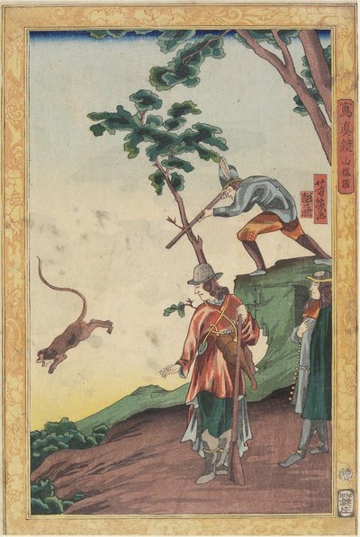Hunting Scene, January 1861 by Utagawa Yoshiiku