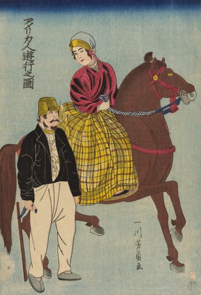 Americans on an Outing by Utagawa Yoshikazu
