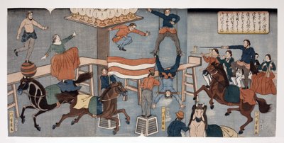Foreign Circus in Yokohama, 1864 by Utagawa Yoshikazu