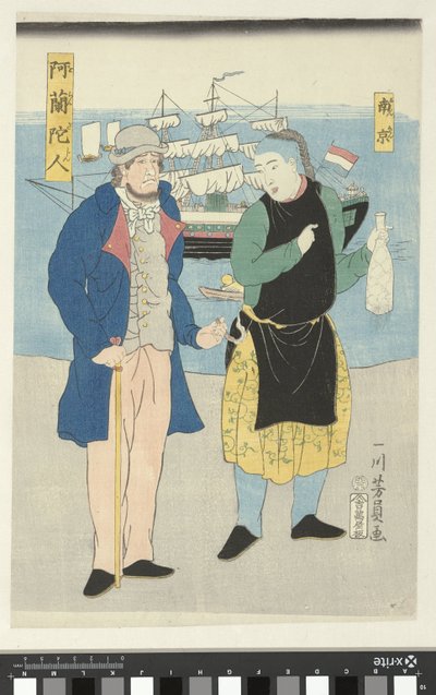 Dutchman and a Chinese by Utagawa Yoshikazu