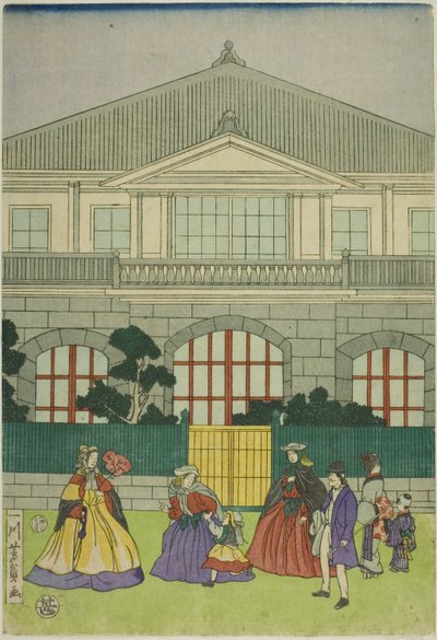 Residence of French Merchant at Port of Yokohama by Utagawa Yoshikazu