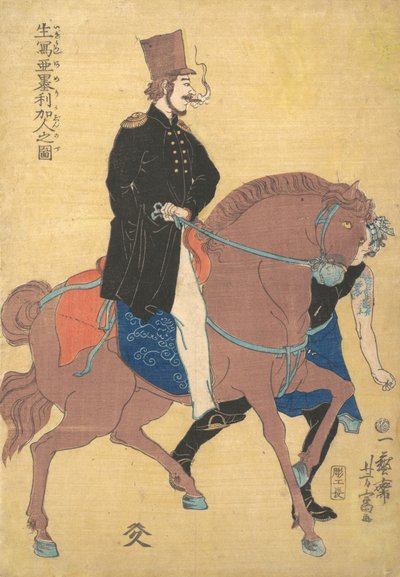 An American Drawn from Life by Utagawa Yoshitomi