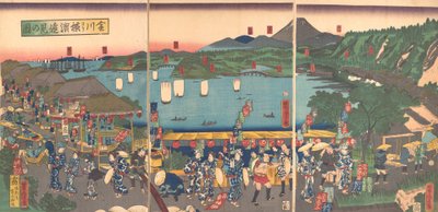 A Distant View of Yokohama from Kanagawa, 5th Month, 1860 by Utagawa Yoshitora