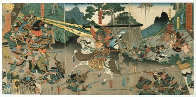 Battle, from the series 47 Faithful Samurai, 1850-1880 by Utagawa Yoshitora