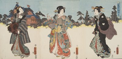 Scene from Tale of Genji by Murasaki Shibuku, c. 1860 by Utagawa and Toyokuni Kuniyoshi