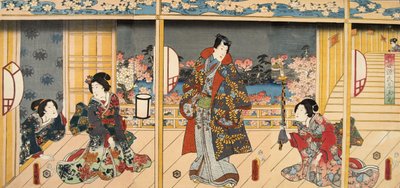 Scene from Tale of Genji by Murasaki Shibuku, c. 1860 by Utagawa and Toyokuni Kuniyoshi