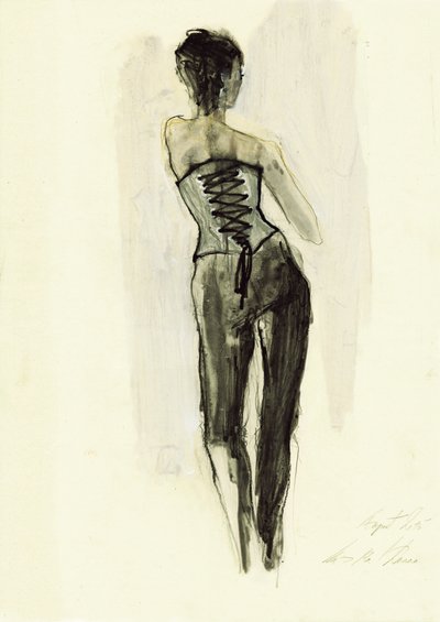 Elegant Corset Sketch by Ute Rathmann