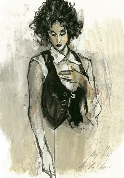 Elegant Pensive Woman by Ute Rathmann