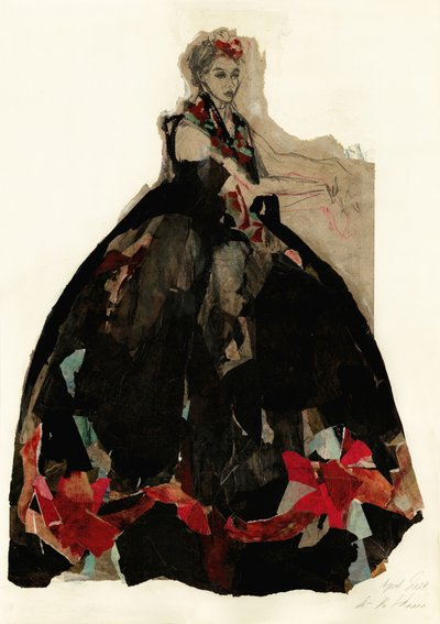 Elegant Woman in Black by Ute Rathmann