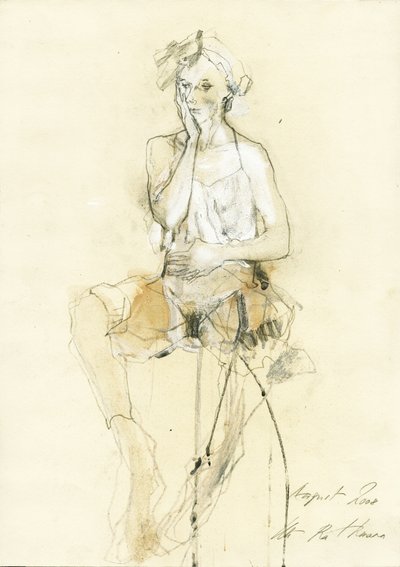 Pensive Seated Woman by Ute Rathmann