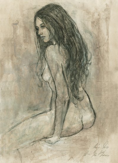 Sensual Figure Drawing by Ute Rathmann
