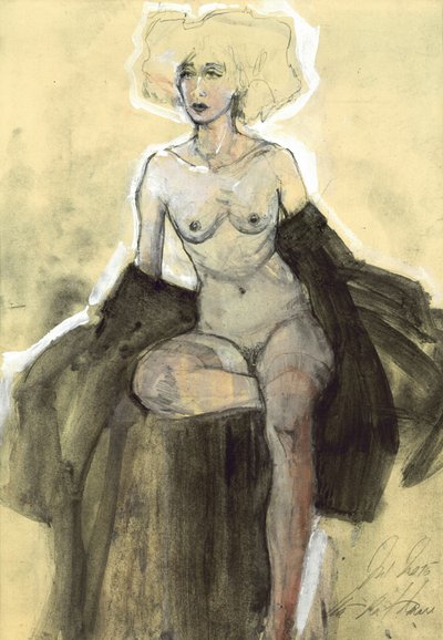 Thoughtful Nude Woman by Ute Rathmann