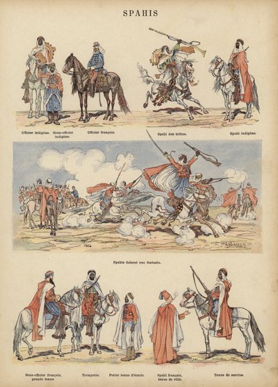 Spahis, Colonial Soldiers of the French Army by Victor Armand Poirson