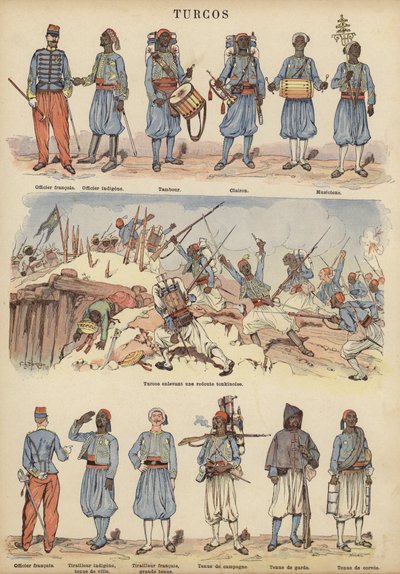 Turcos, colonial soldiers of the French army by Victor Armand Poirson