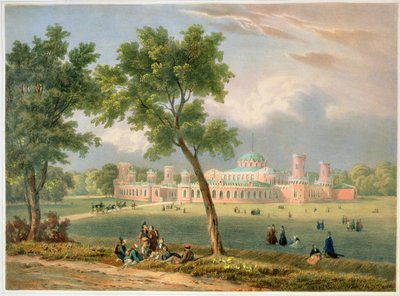 The Peter the Great Palace in Moscow, printed by Edouard Jean-Marie Hostein, published by Lemercier, Paris, 1840s by V. Adam