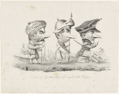Caricature of the Rotterdam Militia, 1830 by V. Dubrulle