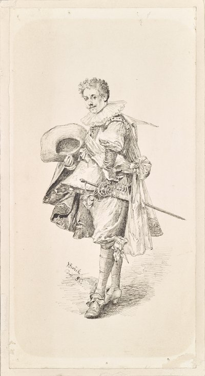 Gentleman in Renaissance Costume and Ruff by Vaclav Brozik