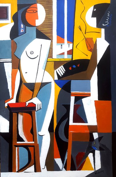 Artist and Model at the Window, 2021 by Vadym Vaskovsky