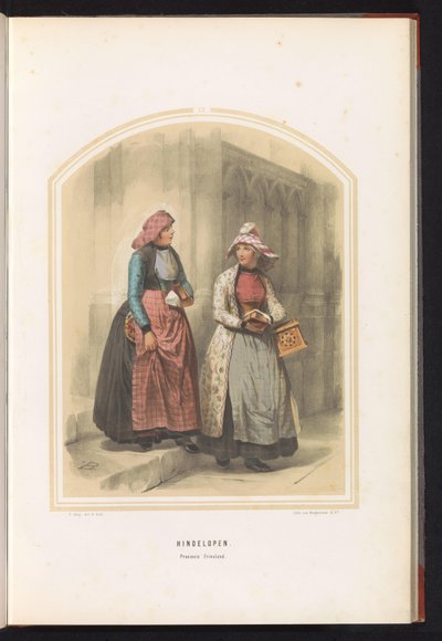 Costume of Hindeloopen in Friesland, 1857 by Valentijn Bing