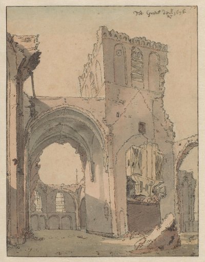 The Ruin of the Grote Kerk at Grave by Valentijn Klotz (attributed to)