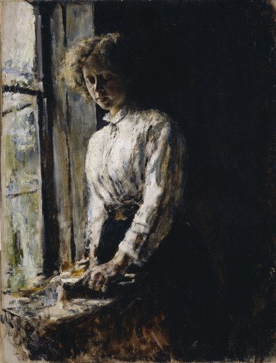 At the Window. Portrait of Olga Fyodorovna Trubnikova by Valentin Aleksandrovich Serov