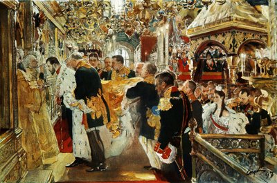 Coronation of Emperor Nicholas II of Russia in 1894 by Valentin Aleksandrovich Serov