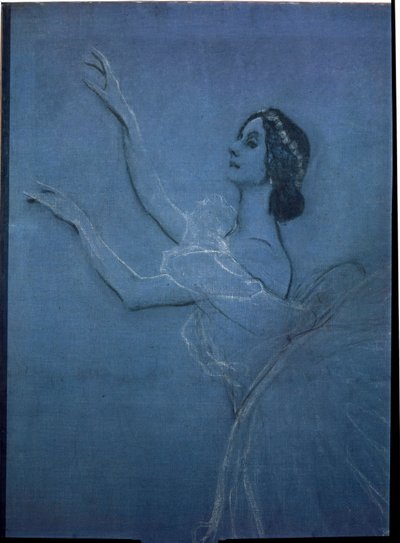 The Ballerina Anna Pavlova in the Ballet Les Sylphides (detail) by Valentin Aleksandrovich Serov