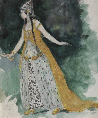 Lyudmila. Costume Design for the Opera Ruslan and Lyudmila by M. Glinka by Valentin Aleksandrovich Serov