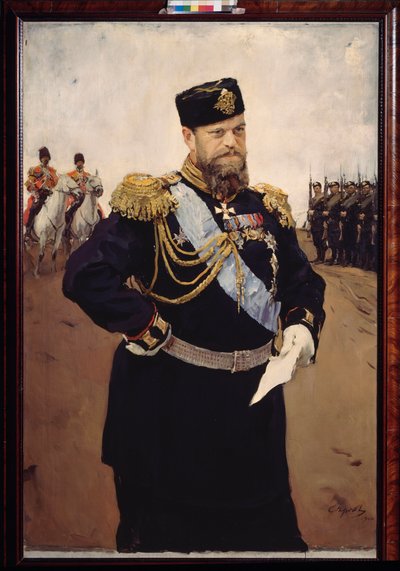 Portrait of Emperor Alexander III by Valentin Aleksandrovich Serov