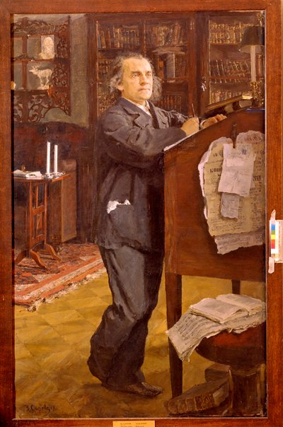 Portrait of the Composer Alexander Serov by Valentin Aleksandrovich Serov