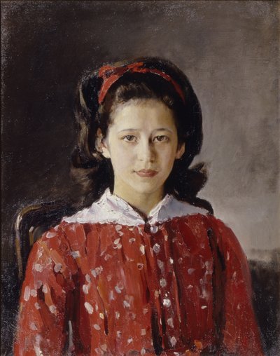 Portrait of Lyudmila Anatolyevna Mamontova 1874-1937 by Valentin Aleksandrovich Serov