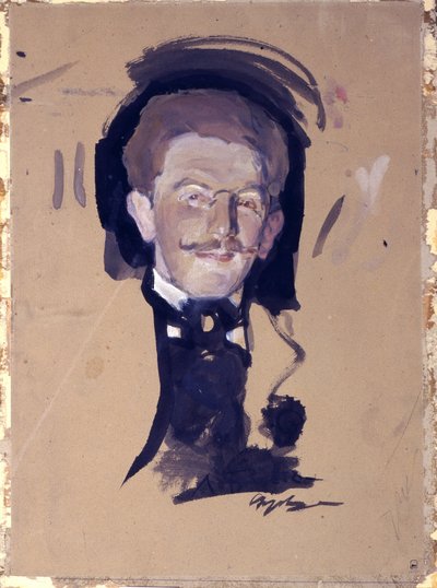 Portrait of the artist Leon Bakst (Lev Rosenberg) by Valentin Aleksandrovich Serov