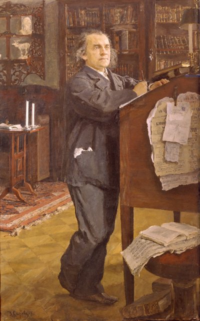Portrait of the composer Alexander Serov 1820-1871, 1889 by Valentin Aleksandrovich Serov