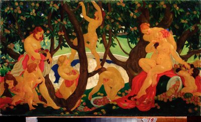 Gathering Apples by Valentin Alexandrovich Yakovlev