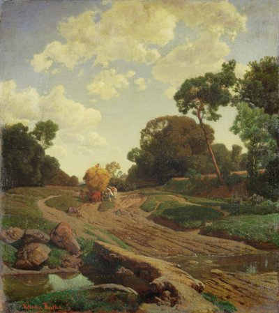 Landscape with Haywagon, c.1858 by Valentin Ruths
