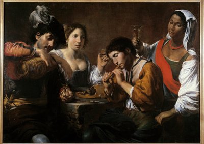 Meeting in a Cabaret by Valentin de Boulogne