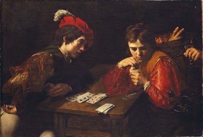 The Cardsharps, by Valentin de Boullogne (1591-1632) by Valentin de Boulogne