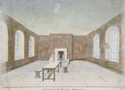 Interior of the Condemned Room in Newgate Prison, Old Bailey, City of London by Valentine Davis