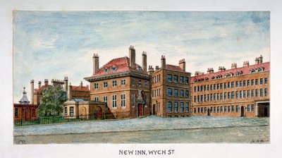 View of New Inn on Wych Street, Westminster, London by Valentine Davis
