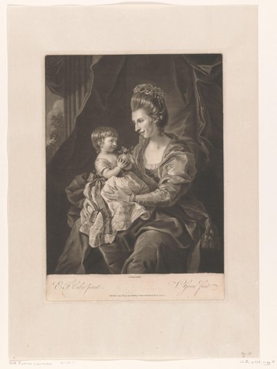 Portrait of Elizabeth Pennyman with Her Child by Valentine Green