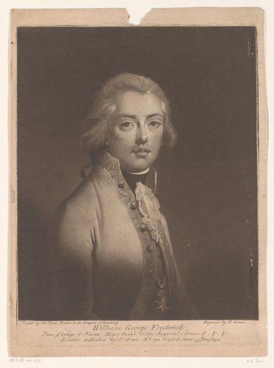 Portrait of Willem George Frederik of Orange-Nassau by Valentine Green