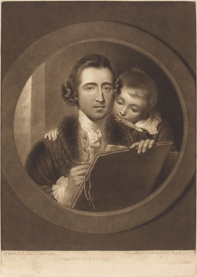 Benjamin West and His Son by Valentine Green after Benjamin West