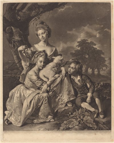 The Wright Family (The Bradshaw Children) by Valentine Green after Joseph Wright