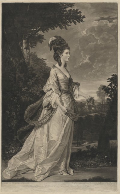 Jane (Fleming), Countess of Harrington by Valentine Green after Sir Joshua Reynolds