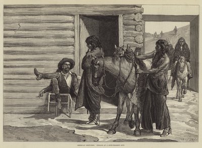 American Sketches, Indians at a Hide-Trader