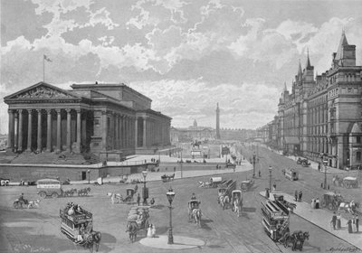 Liverpool: St. Georges Hall and Lime Street by Valentine and Sons Ltd